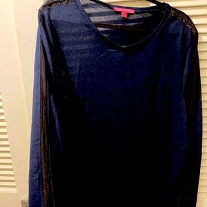 Curve Revolution blue and black knit sweater 3x